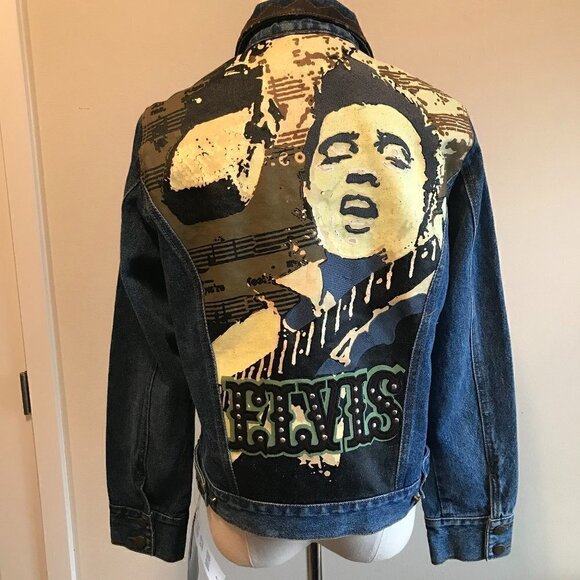 NWT Excelled Authentic Elvis Presley Denim Jean Jacket Size S - Picture 1 of 9